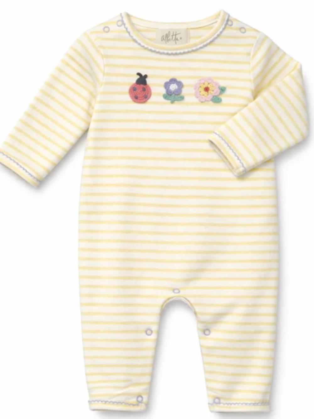 Mini Bloom Crochet Baby Romper (Size 6-12M)